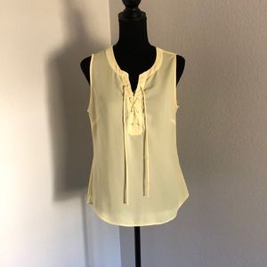 Yellow sleeveless Blouse